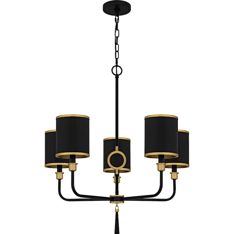 Lockery 5-Light Matte Black Chandelier