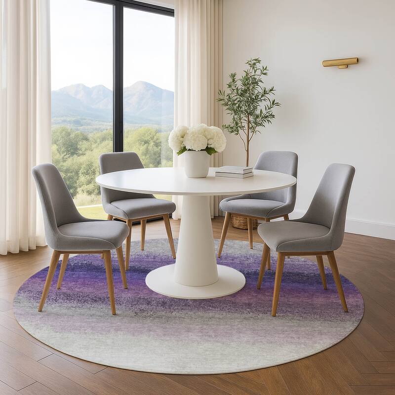 Premium Washable Super Soft Abstract Ombre Mayfield Rug - Lavender - 8' x 8'