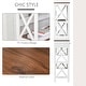 preview thumbnail 6 of 8, HOMCOM 4-Tier Shelving Bookcase Storage Cupboard with Pull Out Drawer, and Wooden Frame with X Bar Stability, White