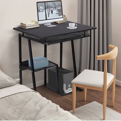 BOSCARE Computer Desk w/Keyboard Tray CPU Storage Shelf
