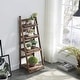 preview thumbnail 2 of 11, 4 Tier Wooden Plant Ladder Shelf