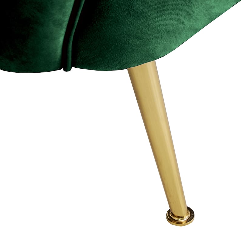 Roman Brass Finish Velvet Upholstered Accent Chair by iNSPIRE Q Bold