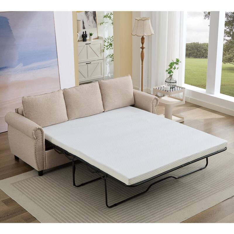 81.5" 2-in-1 Queen Convertible Sleeper Sofa Bed