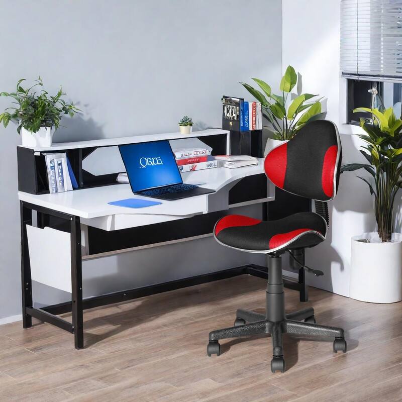 JJS Ergonomic Mesh Office Chair Adjustable Lumbar Support Computer Desk Chair