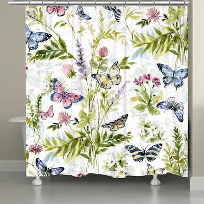 Watercolor Butterflies Shower Curtain