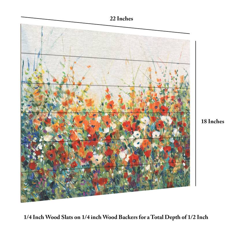 Tim OToole 'Garden in Bloom I' Wood Slat Art