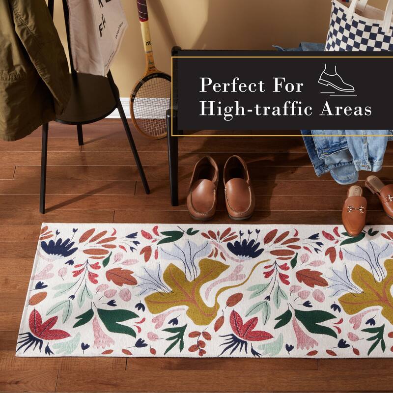 TOWN & COUNTRY LUXE Livie Everwash Washable Non-Slip Backing Kitchen Mat