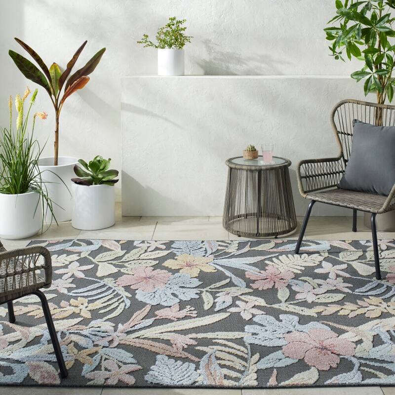 Livabliss Lakeside Coastal Indoor/Outdoor Area Rug - 7'10" x 10' - Multi-Color