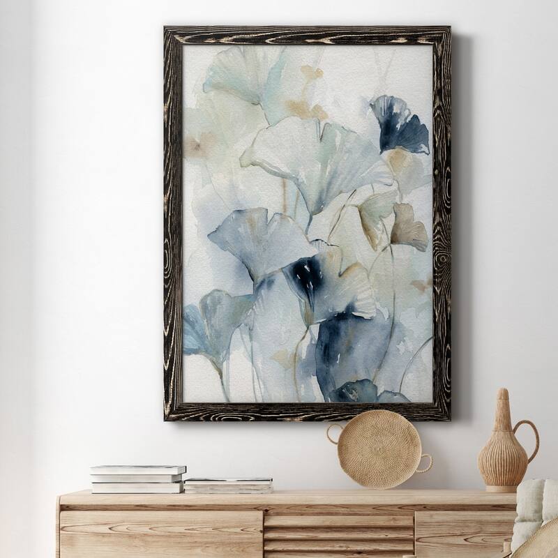 Indigo Ginkgo I-Premium Framed Canvas - Ready to Hang