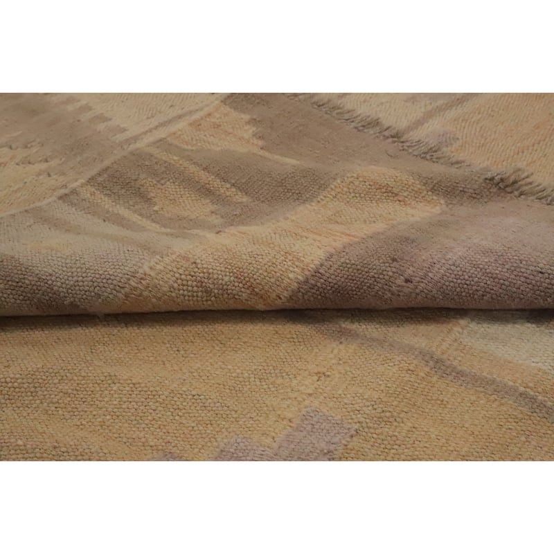 Hand Woven Oriental 100% Wool Carpet Southwestern Tribal Purples Kilim Area Rug - 7' 4'' X 5' 0''