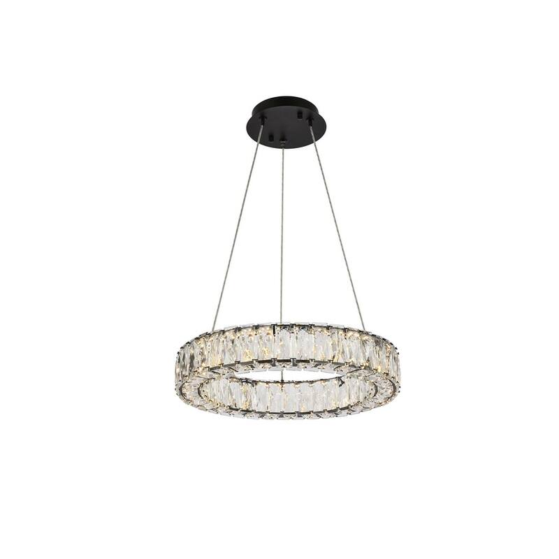 Indigo Home LED round Single pendant in black