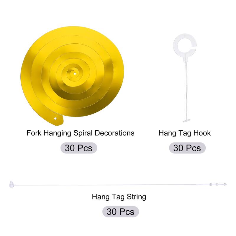 30 Pcs Gold Party Hanging Double Strip with Hang Tag String,Hook