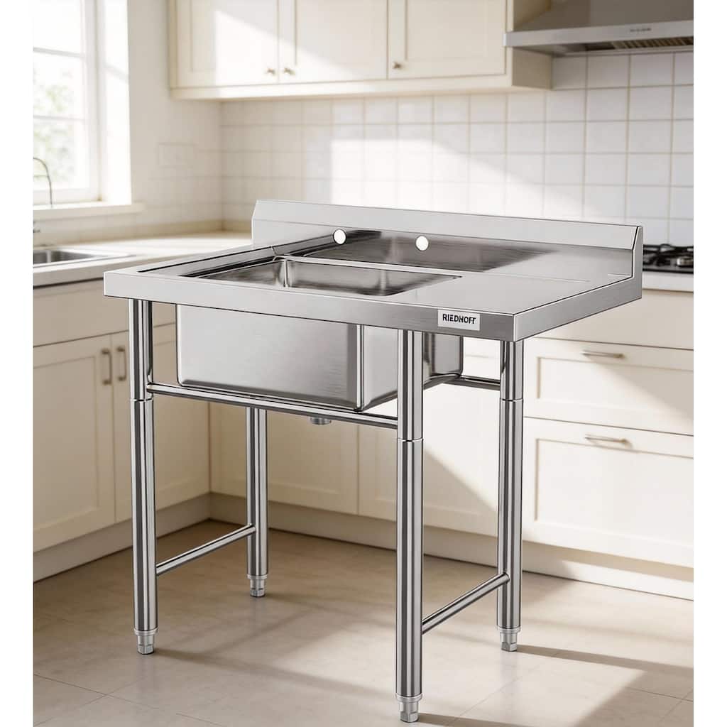 Stainless Steel Utility Sink, with Legs
