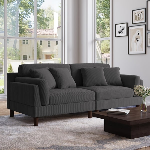 90 inch Deep Seat Sofa Comfy Couch for Living Room - Bed Bath & Beyond
