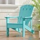 preview thumbnail 10 of 35, Culver Outdoor Faux Wood Adirondack Chair by Christopher Knight Home Teal