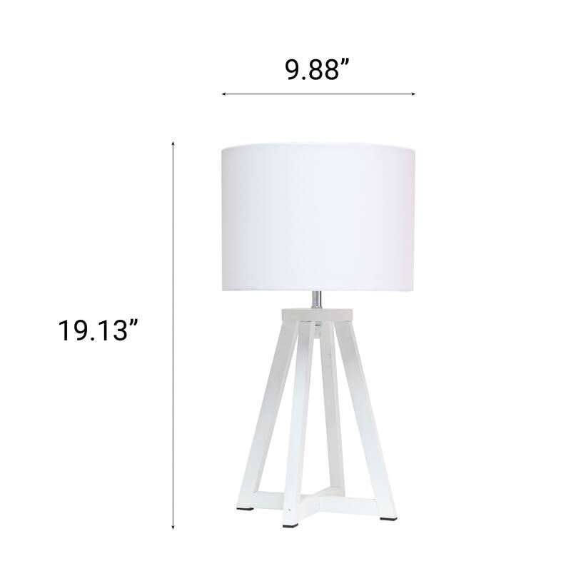 Tripod Table Lamp with Drum Shade - 19" - White