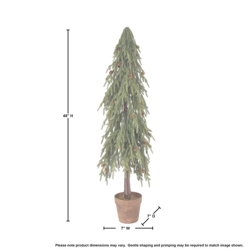 48" Uv Potted Soft Touch Norfolk Pine Tree