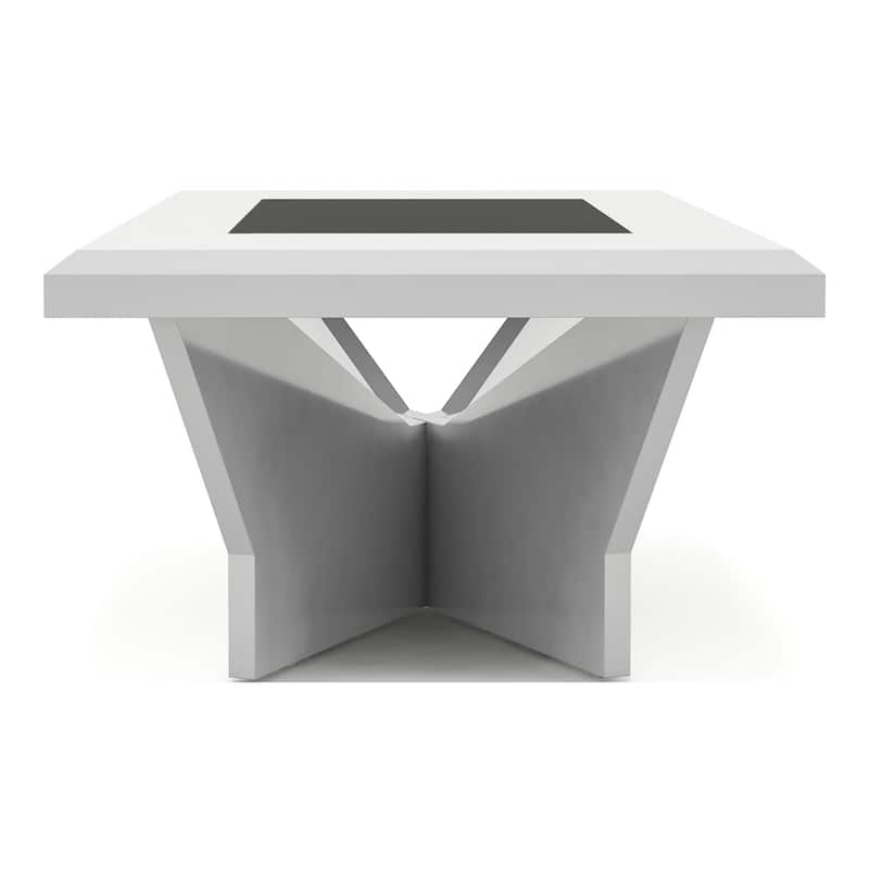 Ameena Contemporary Glass Insert Top Coffee Table by Furniture of America