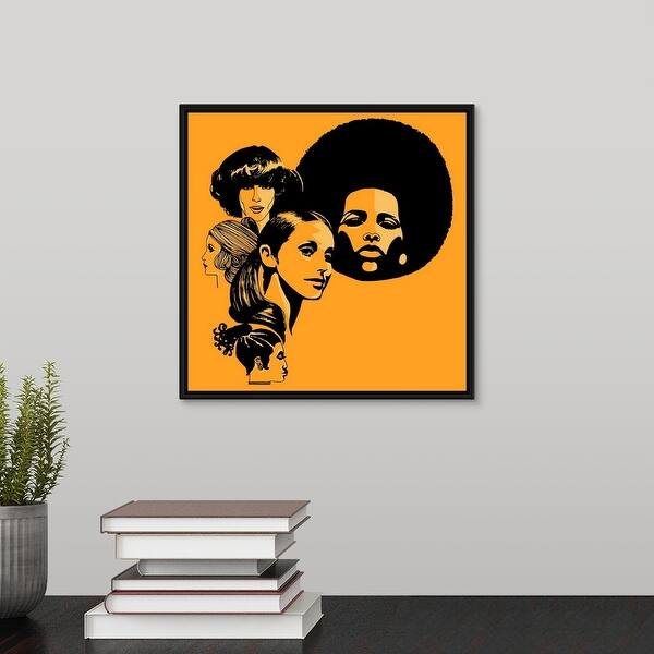Shop Headshots Of Women With Retro Hairstyles Black Float Frame