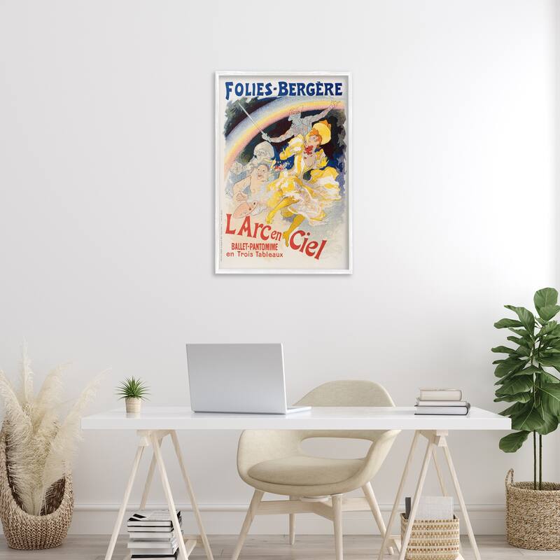 Stupell Vintage Ballet Entertainment Ad Framed Giclee Art Design By Marcus Jules