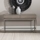 preview thumbnail 4 of 5, Uttermost Kamala 54" Long Oak Veneer Top Stainless Steel Console Table