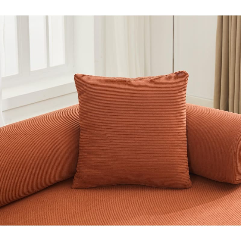 78.5" Folding Convertible Out Sleeper Sofa Bed, 3 Seat, Orange Corduroy