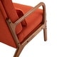 preview thumbnail 100 of 105, High Back Solid Wood Armrest Backrest Leisure Chair Accent Chair