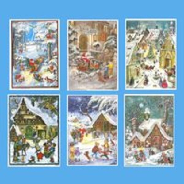 Pack Of 12 Children Scene Advent Christmas Calendars With Envelopes Pack Of 12 Children Scene Advent Christmas Calendars With Envelopes