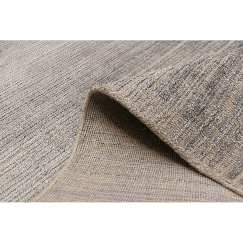 ECARPETGALLERY Hand Loomed Elysian Dark Grey Rug - 5'7 x 7'9