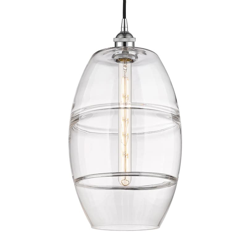 Innovations Lighting 616-1P 19 10 Vaz Pendant Vaz 10" Wide Cord-Hung - Polished Chrome / Clear