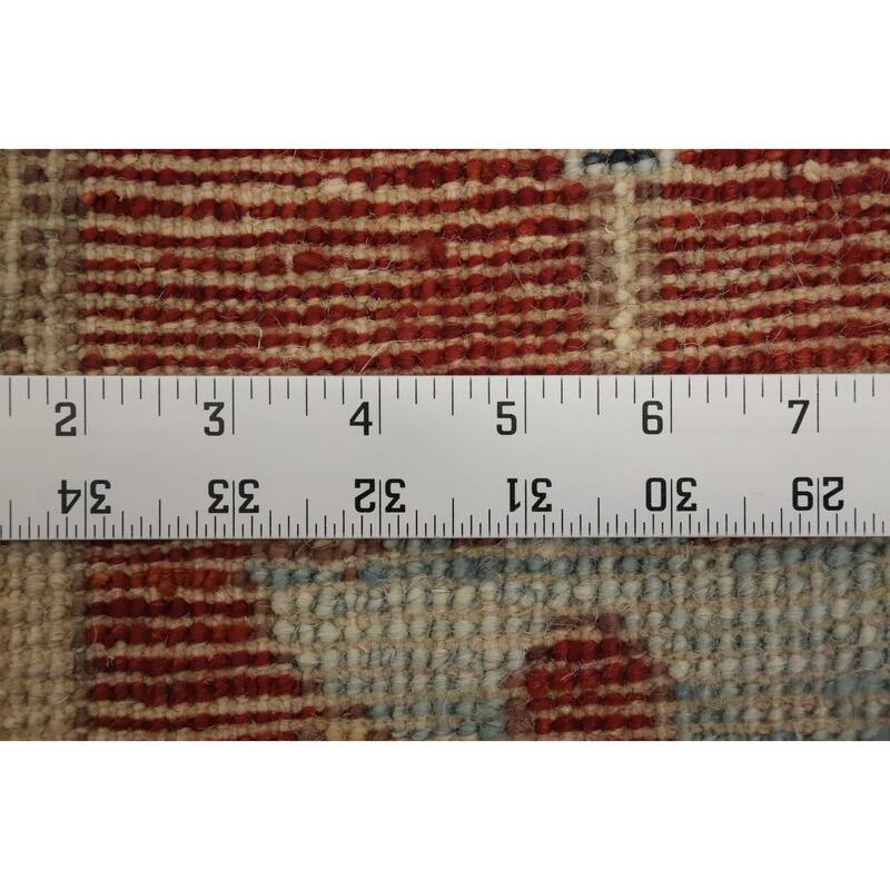 Hand Knotted Oriental 100% Wool Carpet Transitional Floral Beige & Ivories Oushak Area Rug - 9' 0'' X 6' 2''