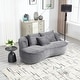 preview thumbnail 58 of 93, Lazy Bean Bag Sofa - High Back Lounger Chair for Adults & Kids, Soft Indoor for Relaxing Grey