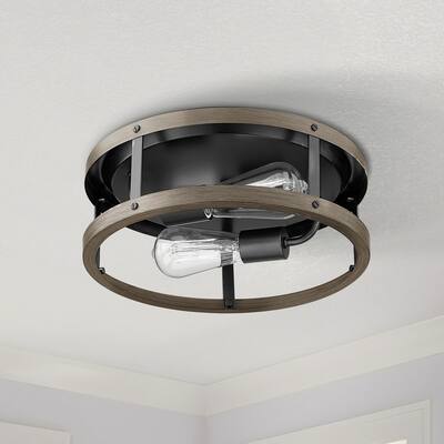 2-light 12.9'' Flush-mount Fixture Ceiling Light - N/A