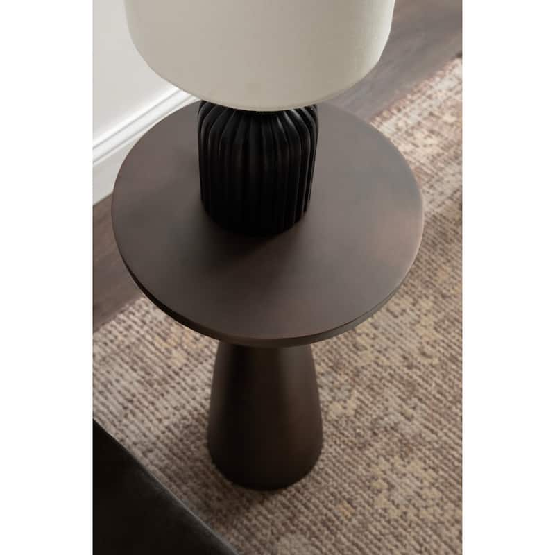 Kate and Laurel Steeves Metal Round Side Table - 13x13x23