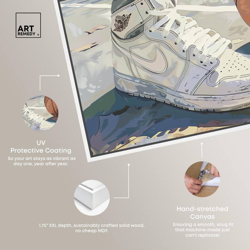 Washed Out Court Canvas by Art Remedy