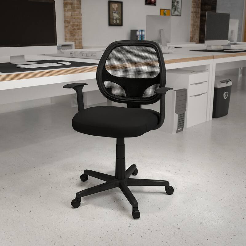 Mid-back Mesh Swivel Ergonomic Office Chair - Black