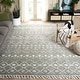preview thumbnail 11 of 18, SAFAVIEH Berber Fringe Shag Leatha Trellis Rug - Cream/Dark Grey - 8' x 10'