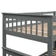 preview thumbnail 16 of 24, Solid Wood Twin over Full Bunk Bed Frame with Twin Trundle Bed, Full Headboard, Stairs Storage Shelves and Full-length Guardrail