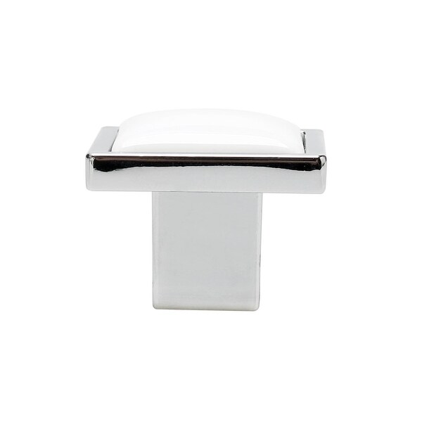 Ceramic Knobs Drawer Square Pull Handle Furniture Door Cabinet Cupboard Wardrobe Dresser Replacement White - 1pcs