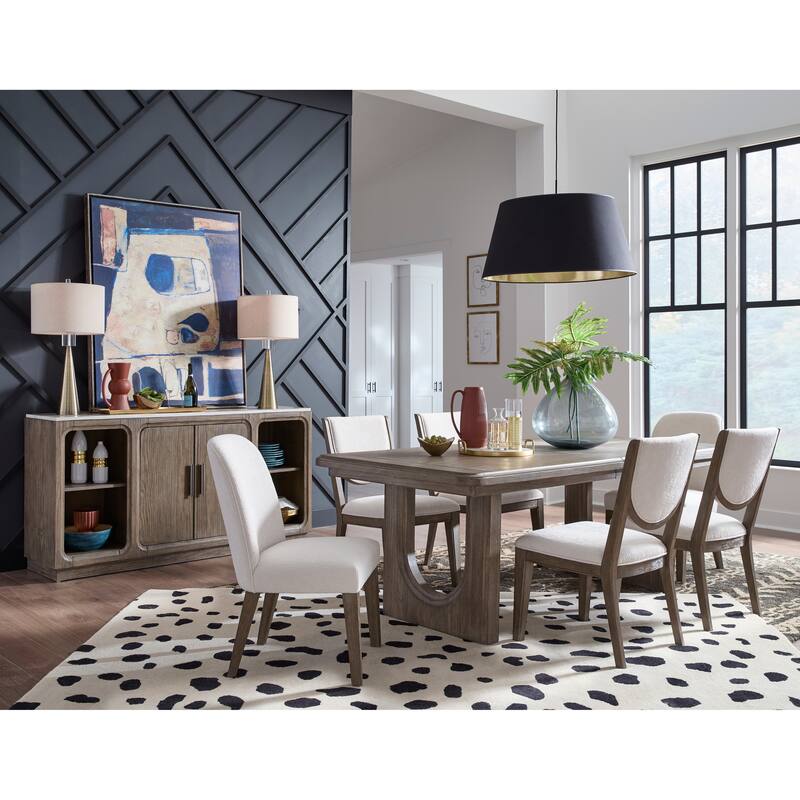 Magnussen Home Westbourne Dark Umber Extendable Trestle Dining Table - 40''W x 84''D x 30''H