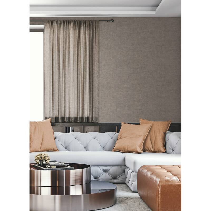 York Wallcoverings Gunny Sack Texture Brown Wallpaper