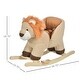 preview thumbnail 7 of 8, Plush Lion Rocking Horse with Seat Belt and Realistic Sounds for Toddlers