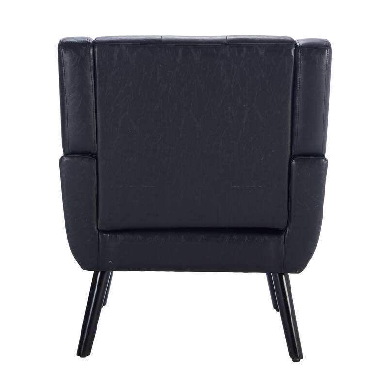 PU Accent Chair with Curved Back