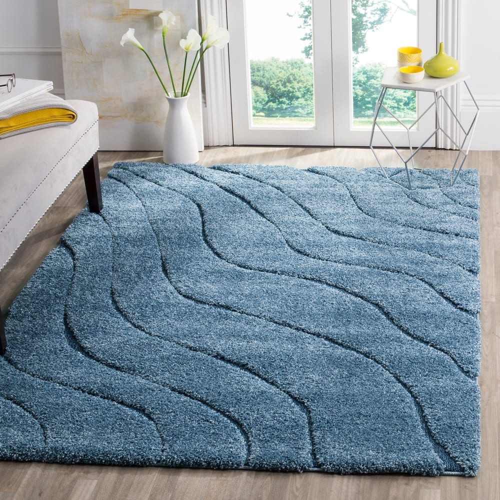 SAFAVIEH Florida Shag Borbala Soft Serene Waves 1.2-inch Thick