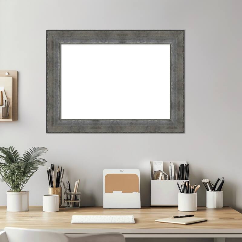 Amanti Art Forged Pewter Framed Dry Erase Magnetic Board
