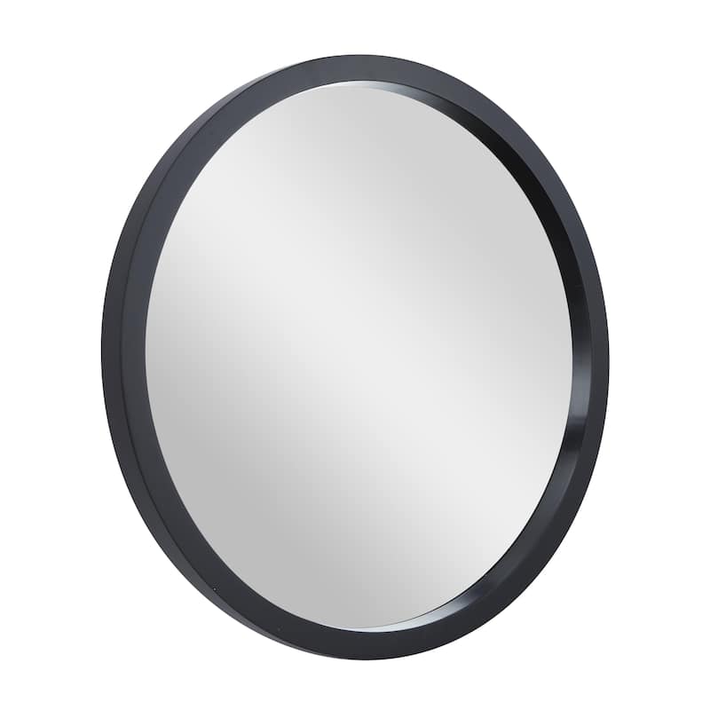 Wooden Wall Mirror with Thin Frame - Black or White - Roche River Decor