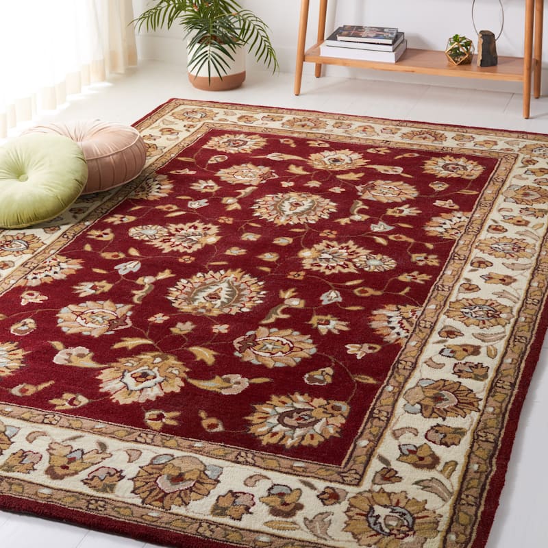 SAFAVIEH Handmade Total Performance Felisha Oriental Rug - 6' x 9' - Burgundy/Ivory