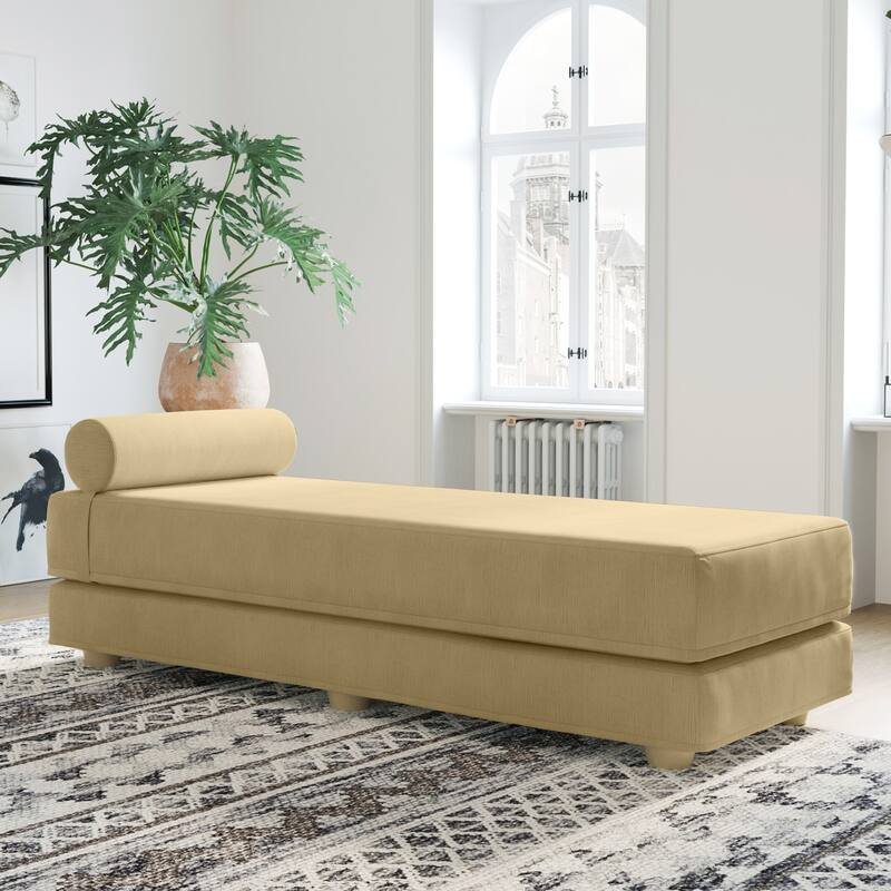 Jaxx Artemis Daybed Queen Size Convertible Sleeper - Camel