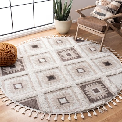 SAFAVIEH Moroccan Tassel Shag Teruyo 2-inch Thick Rug