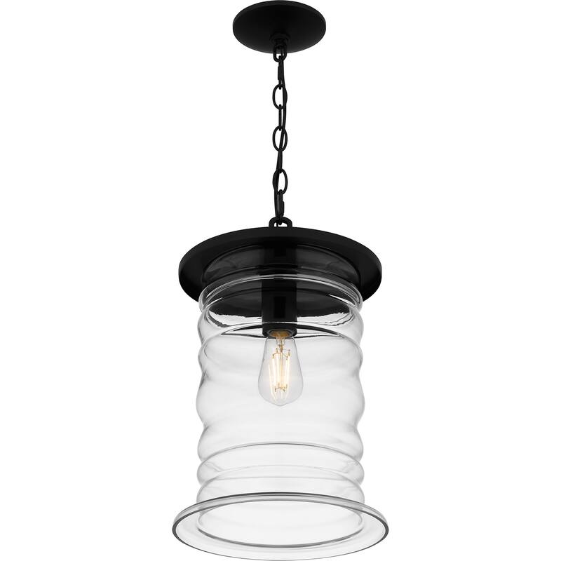 Noland 1-Light Matte Black Outdoor Hanging Lantern